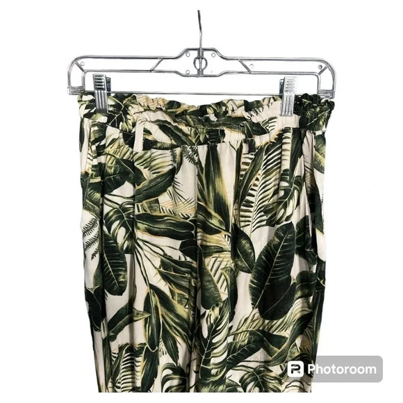 H&M Palm Print Pant/trouser size 8 - Picture 2 of 4